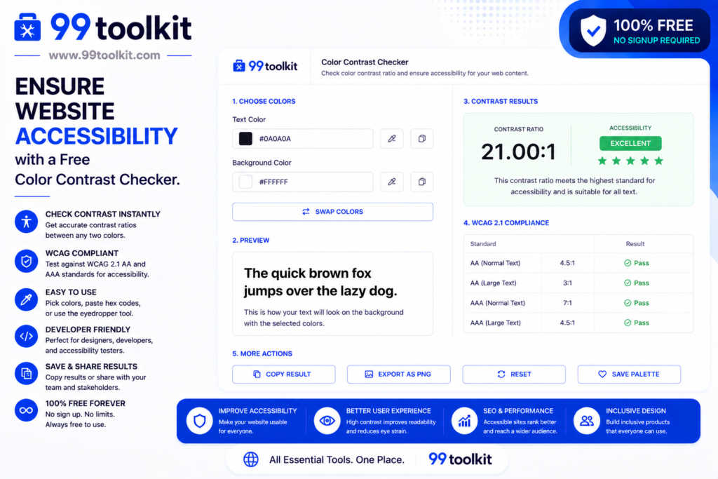 Ensure Website Accessibility with a Free Color Contrast Checker